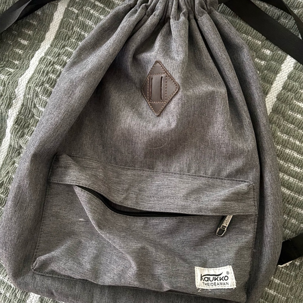 Gray Drawstring Backpack - image 2